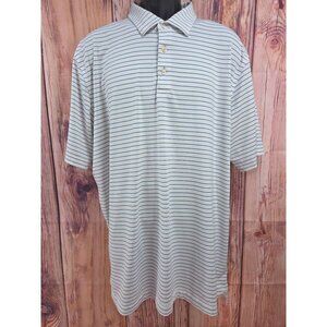 Peter Millar Summer Comfort Mens Striped Polo Large Capital City Club